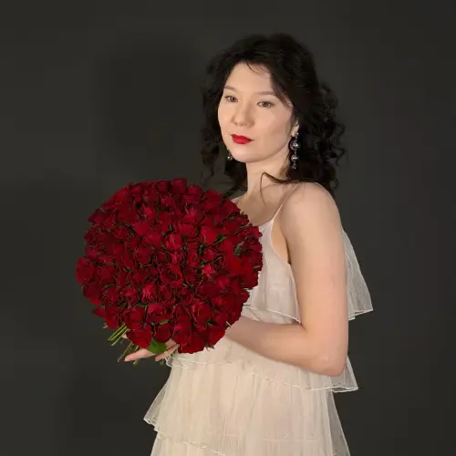 Букет из 101 красной кенийской розы